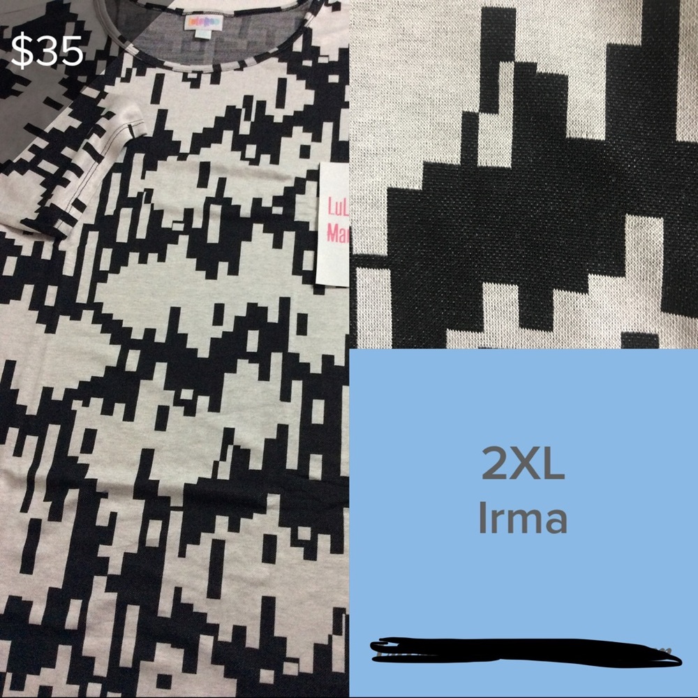 LuLaRoe Irma Size 2XL. Jacquard. BNWT